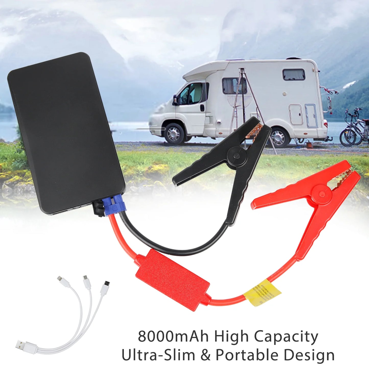 20000Mah Car Jump Starter Booster Jumper Box Portable Power Bank Charger