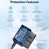 AZDOME OBD Hardwire Kit for Dash Cams – Type-C / Mini-USB / Micro-USB (24H Parking Monitor)