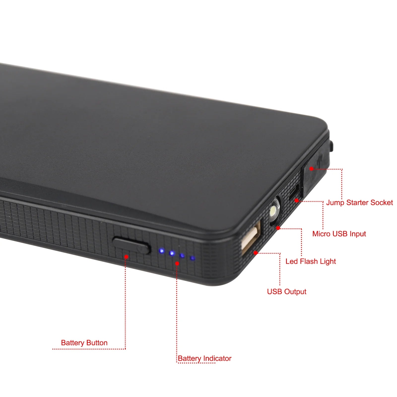 20000Mah Car Jump Starter Booster Jumper Box Portable Power Bank Charger