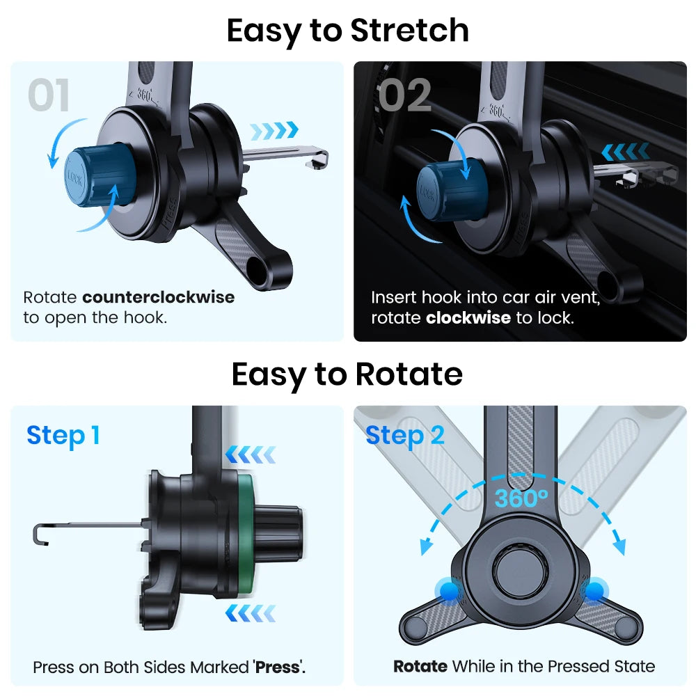Kitrio™ MagSafe Magnetic Car Phone Holder – Air Vent Mount