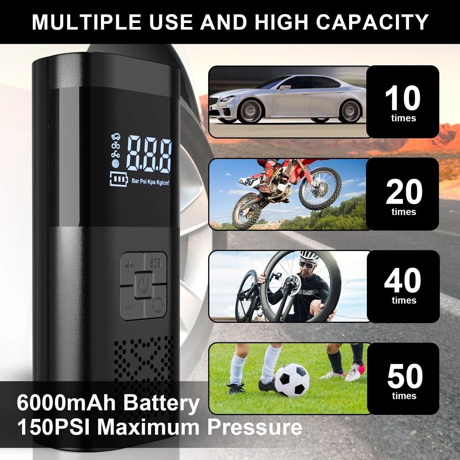 Kitrio AeroPro™ 150PSI Cordless Tire Inflator