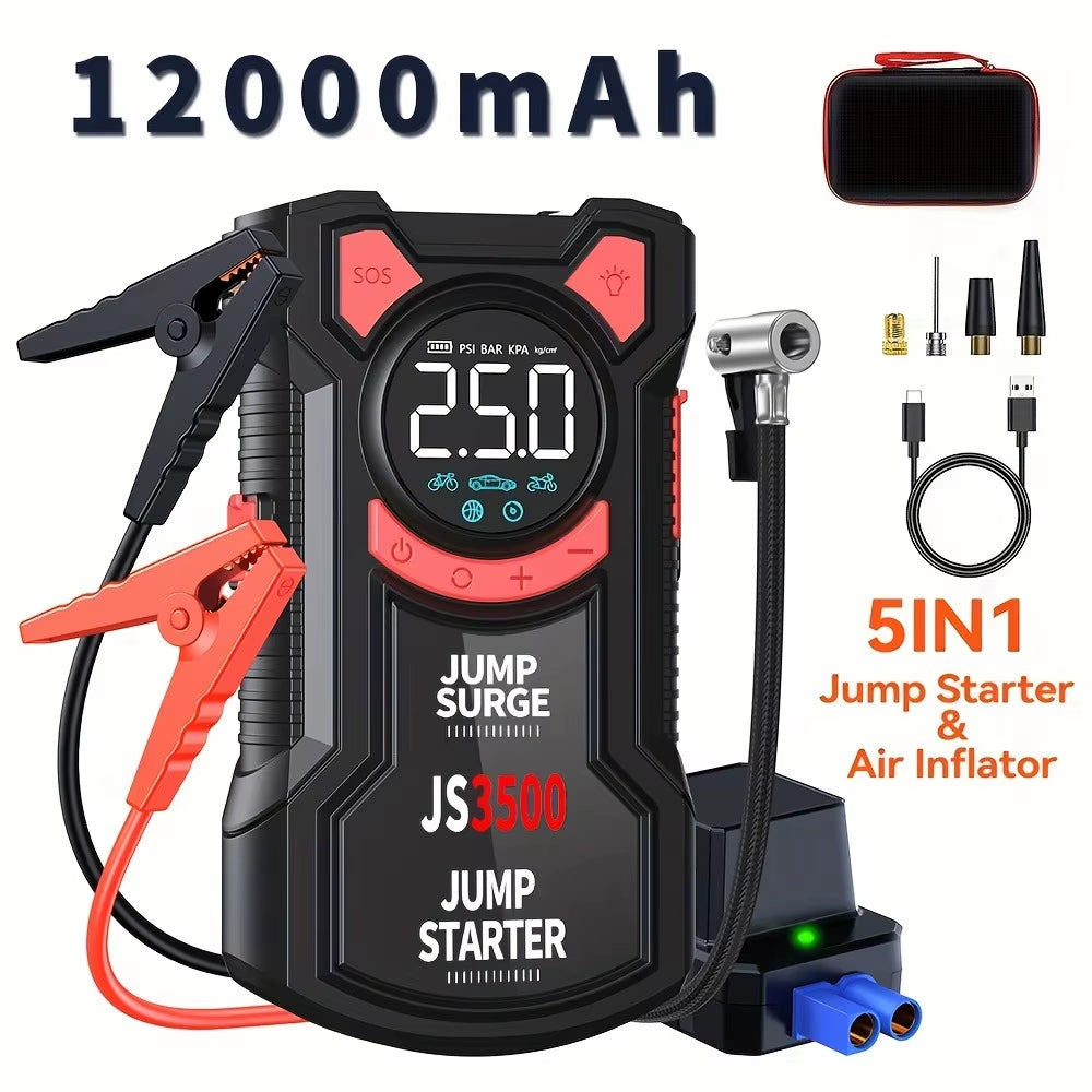 Kitrio SurgePro 5-in-1 Jump Starter + Air Compressor (3000A | 150 PSI)