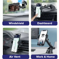 VIKEFON  Sucker Car Phone Holder 360° Windshield Car Dashboard Mobile Cell Support Bracket for Iphone Samsung Xiaomi