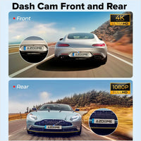 Dash Cam M300S 4K+1080P Dual Dash Car Camera