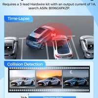 Dash Cam M200 1080P Built-In Wifi APP Control Hidden Car Front Camera 150FOV F2.0 Car DVR Recorder 24H Parking Monitor