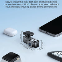 Dash Cam M200 1080P Built-In Wifi APP Control Hidden Car Front Camera 150FOV F2.0 Car DVR Recorder 24H Parking Monitor