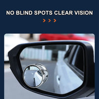SEAMETAL Car Rearview Sucker Mirrors 360 Blind Spot Mirror Adjustable round Frame Wide-Angle Rearview Auxiliary Convex Mirror