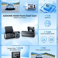 Dash Cam M200 1080P Built-In Wifi APP Control Hidden Car Front Camera 150FOV F2.0 Car DVR Recorder 24H Parking Monitor
