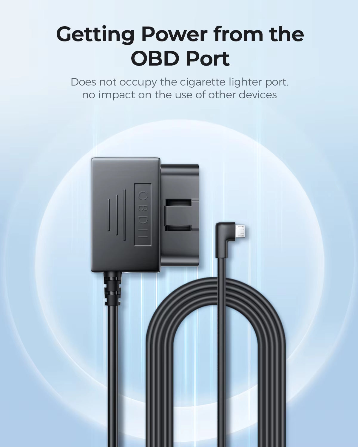 AZDOME OBD Hardwire Kit for Dash Cams – Type-C / Mini-USB / Micro-USB (24H Parking Monitor)
