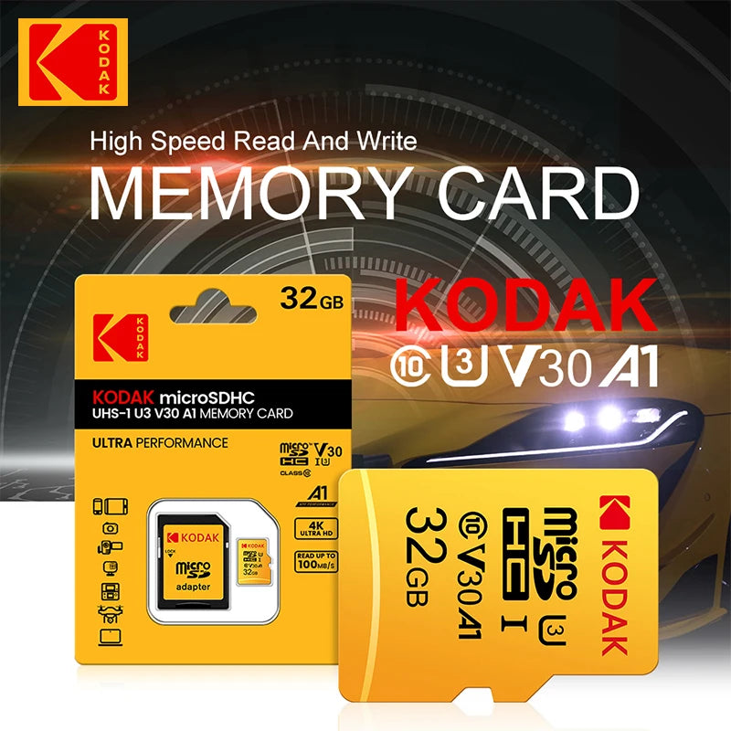 Original Micro SD Card – Class 10 U3 V30 (32GB–256GB) for Dash Cams & Driving Recorders